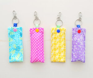 Chapstick Holder Keychain From Fabric.