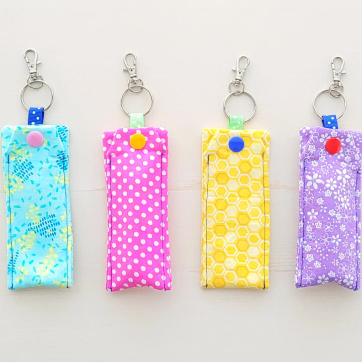 Chapstick Holder Keychain From Fabric.