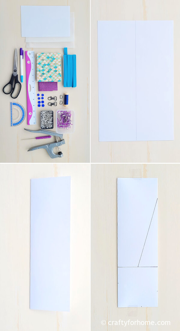 Folding white paper for template.