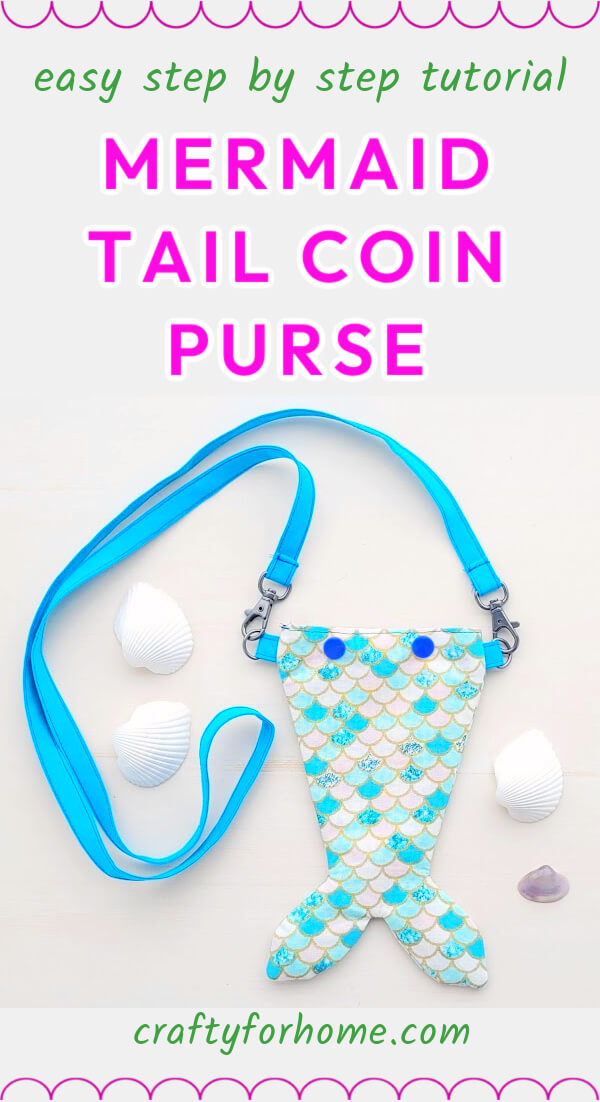 Mermaid tail purse with strap.