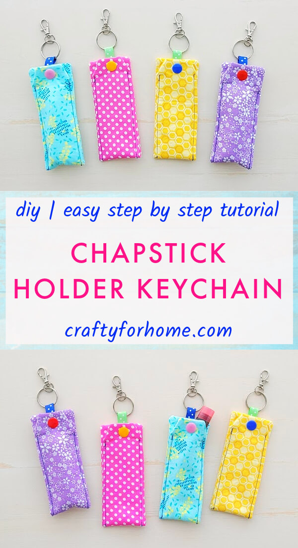 Sewing Chapstick Holder Keychain From Fabric.