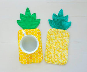 Pineapple Mug Rug From Fabric.