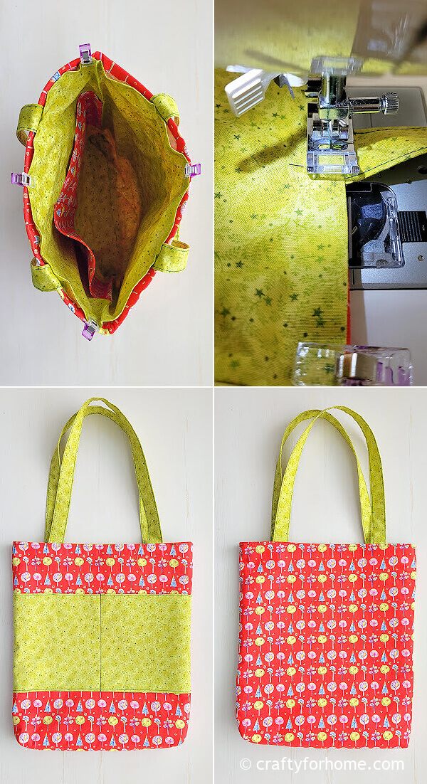 Assembly inner and outer layers bag.