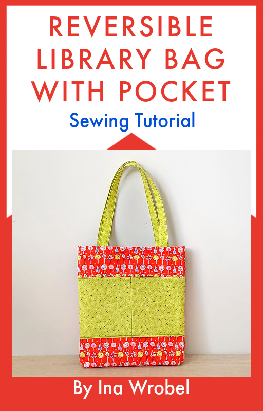 Library Bag With Pocket Sewing Tutorial PDF.