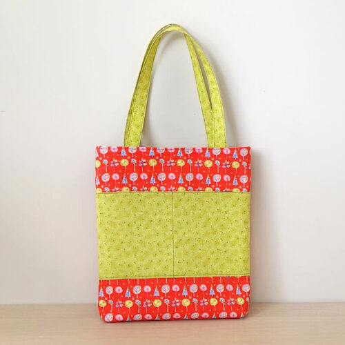 Easy Library Tote Bag Tutorial With Pocket | Crafty For Home