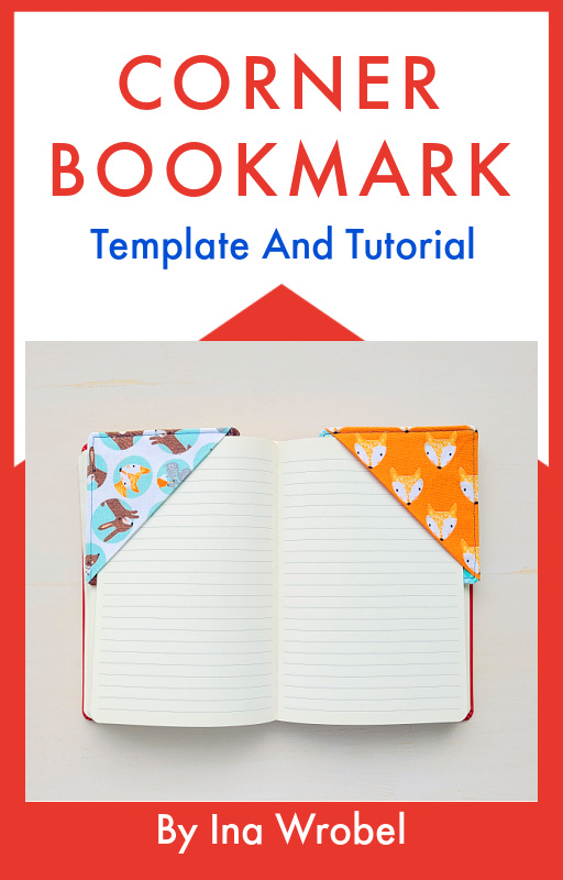 Corner Bookmark Template And Sewing Tutorial PDF.