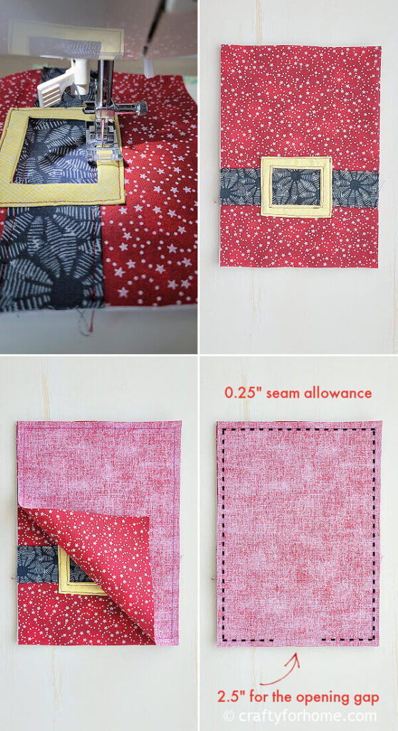 Santa Belt Mug Rug With Reverse Applique | Crafty For Home