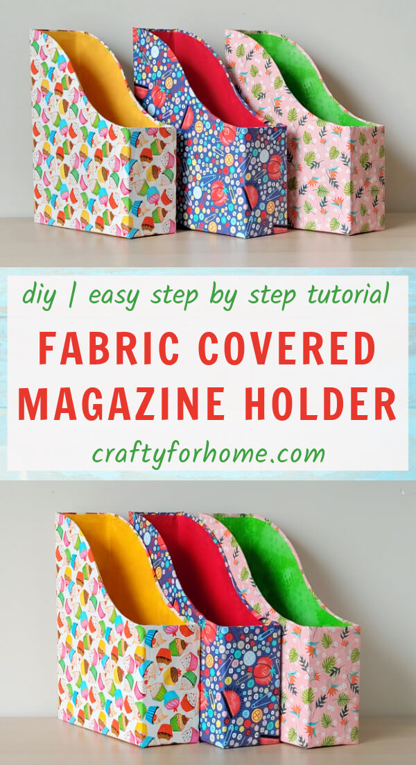 Fabric to cover folder and magazine holder.