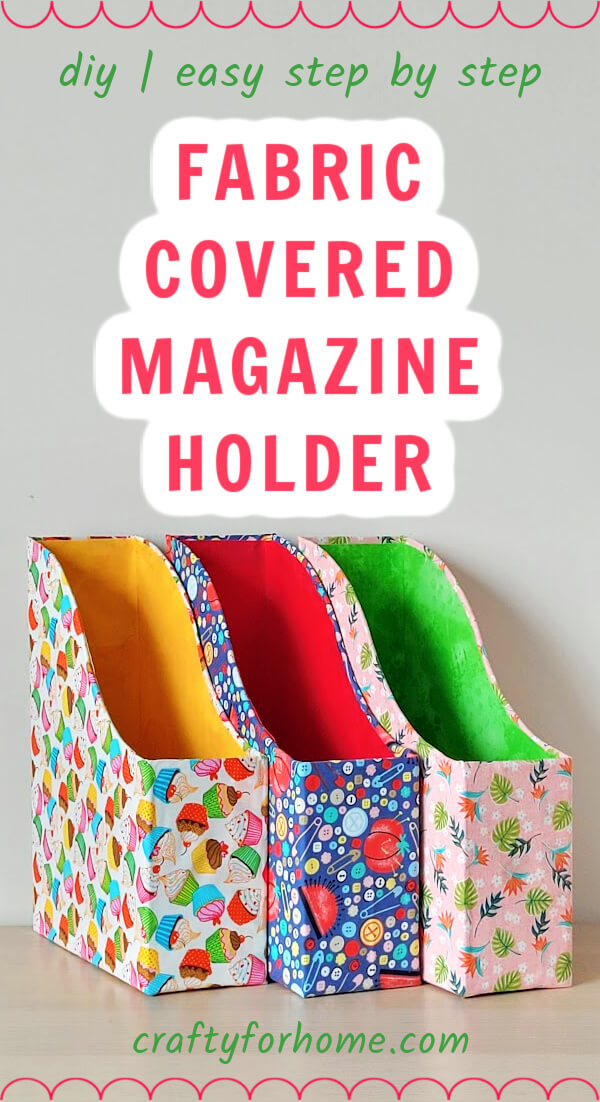 Fabric to cover magazine holder.