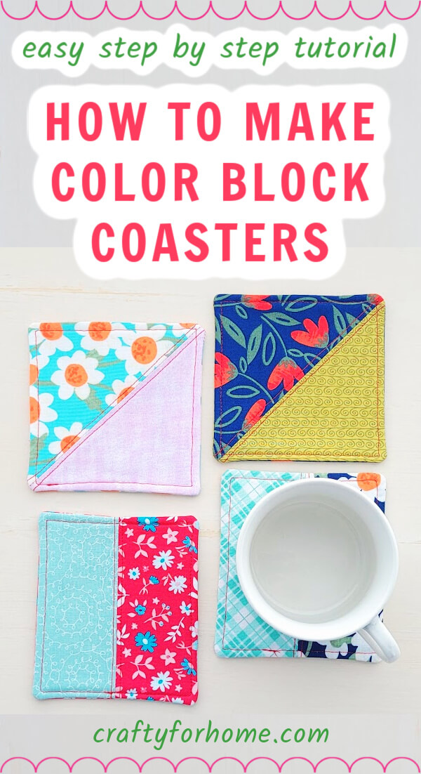 Color block square coasters.
