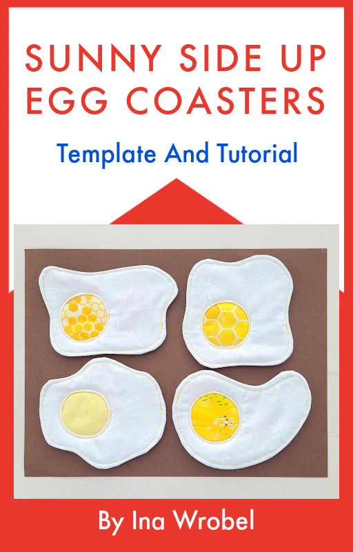 Sunny Side Up Egg Coaster Pattern PDF.