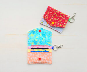 Small fabric wallet for cards.