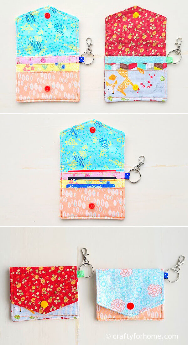 Two small fabric wallet for cards.