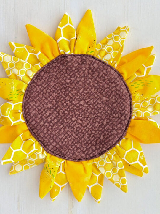 Fabric-Sunflower-Coaster-