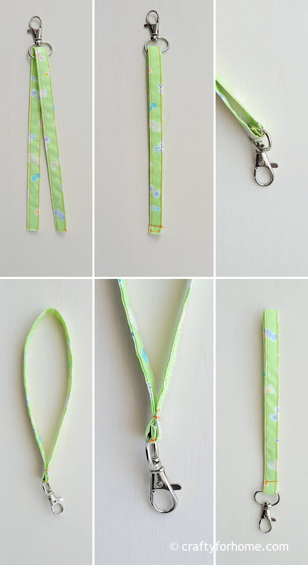 Green fabric strap.