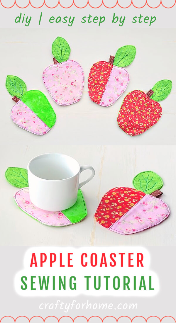 Apple Coaster With White Mug.