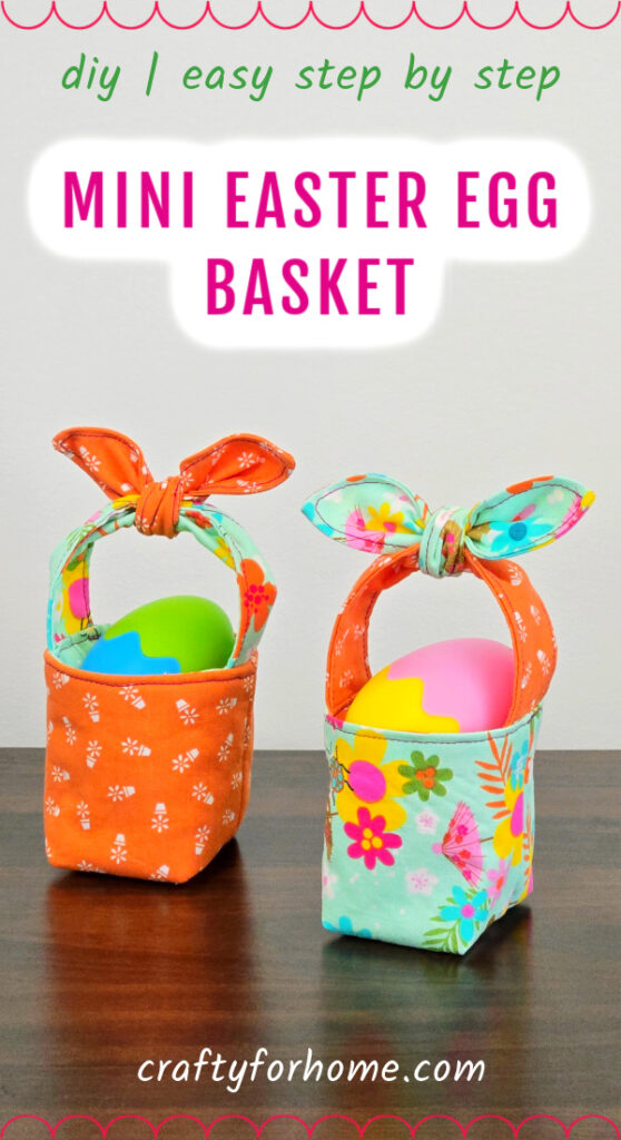 Mini Easter Basket With Bunny Bow Tie.