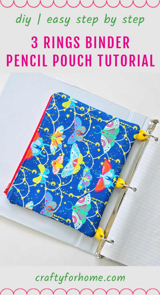 Binder Pencil Holder From Fabric.
