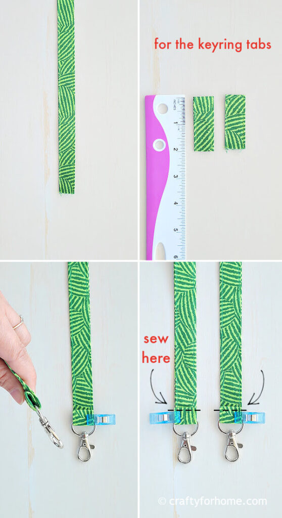 Sewing clasp on bag strap.