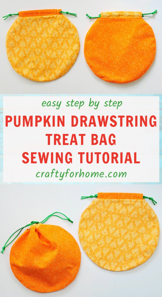 Halloween Drawstring Treat Bag From Fabric.