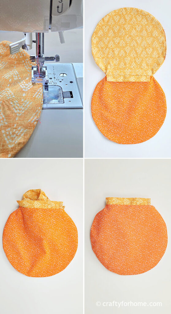 Round orange pouch.