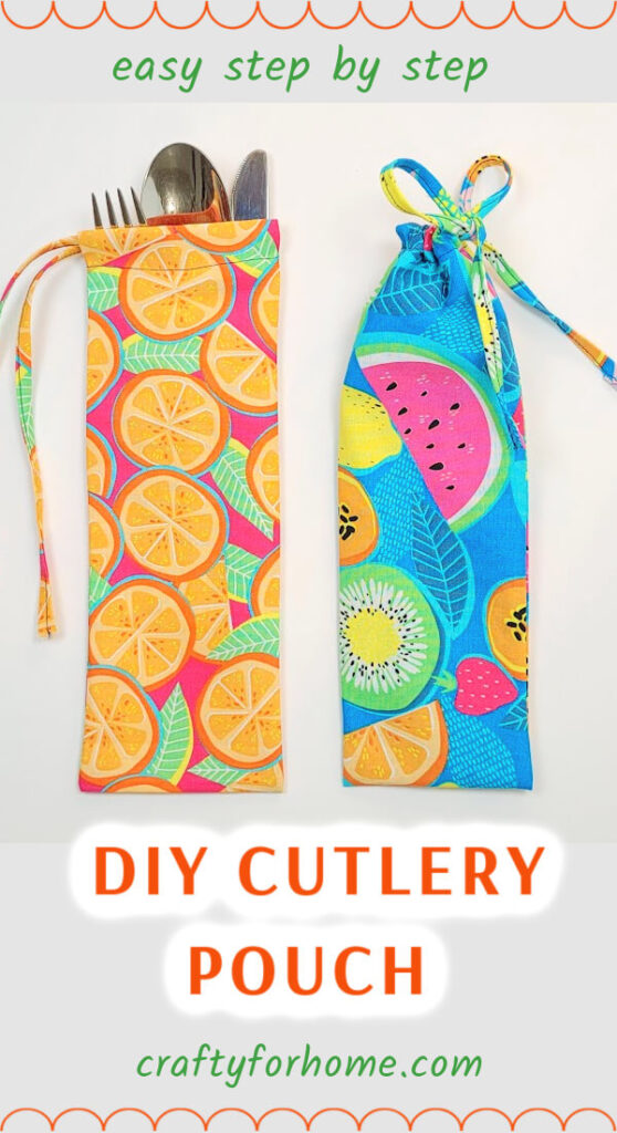 DIY Cutlery Pouch From Fabric Scraps.