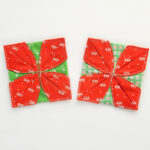 Christmas flower petal coasters.
