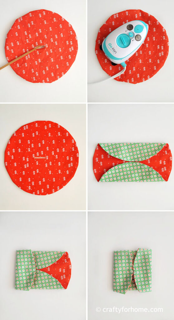 Folding circle shape coaster.