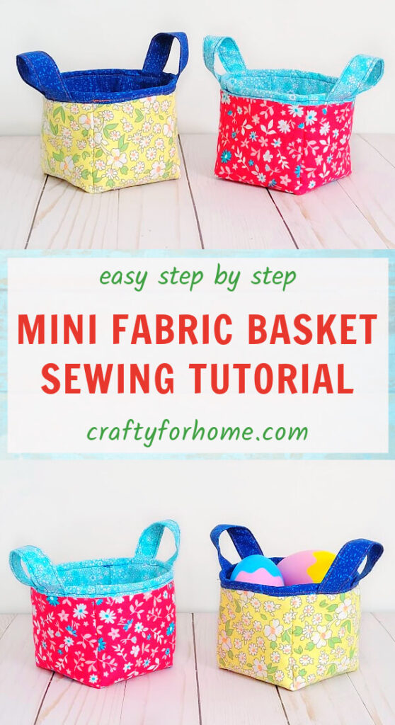 Fabric basket from square fabric.