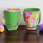 Fabric basket for Easter eggs.