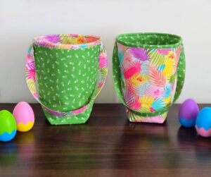 Fabric basket for Easter eggs.