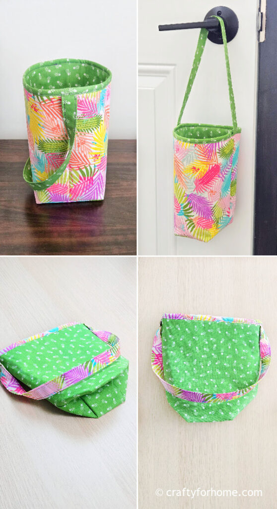 Foldable fabric basket.