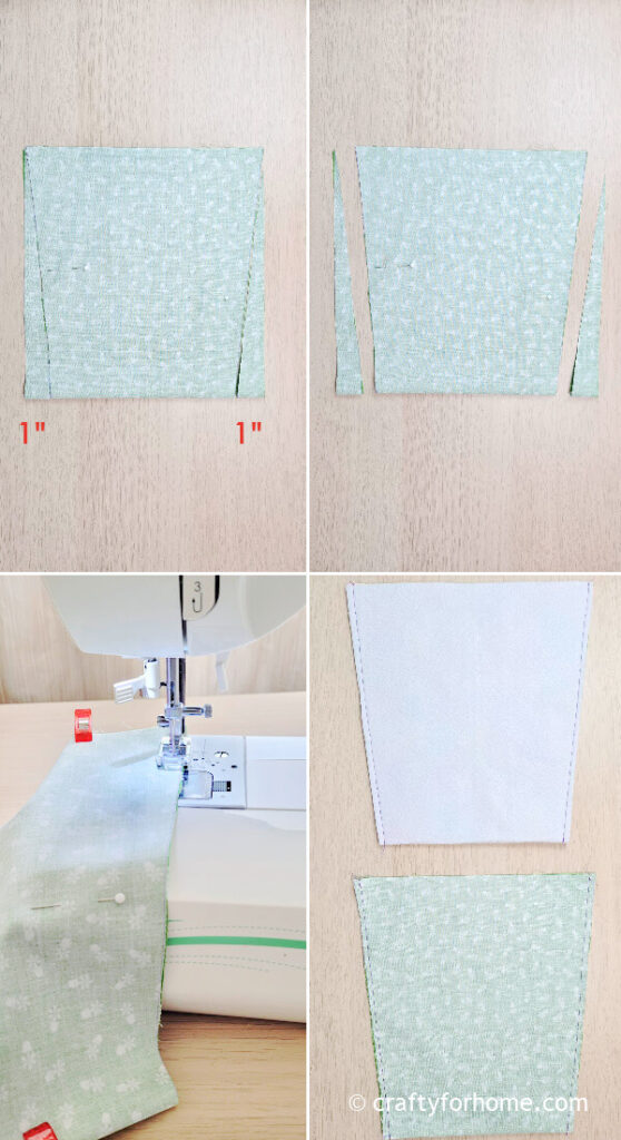 Sewing the inner layer fabric.