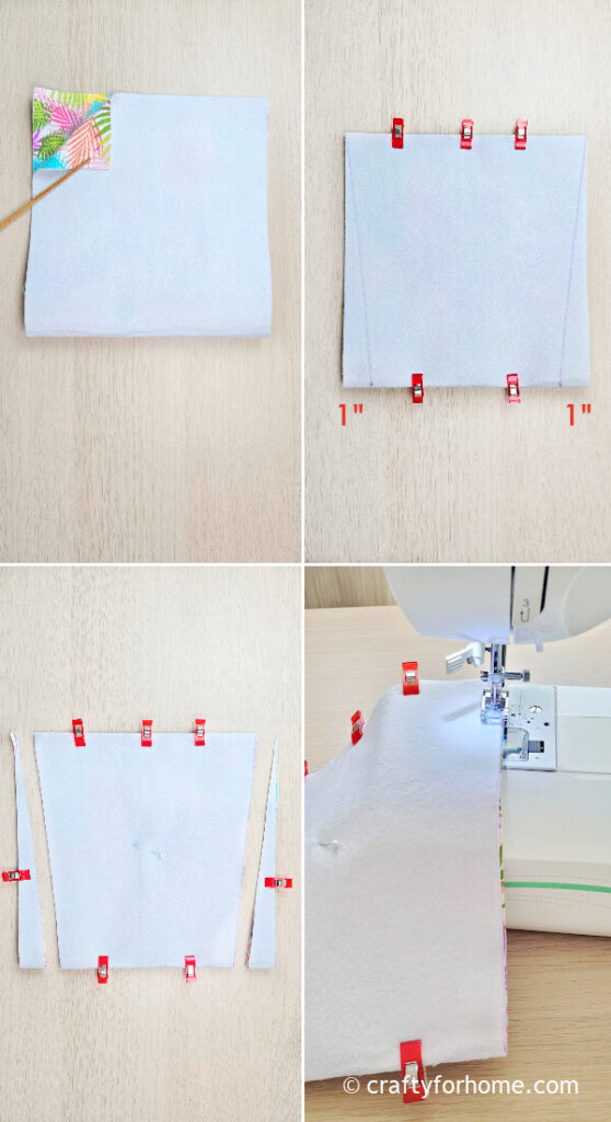 Sewing the outer layer fabric.