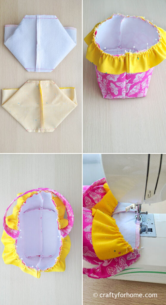 Adding ruffle piece.