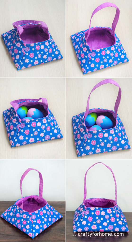 Plastic egg on basket.