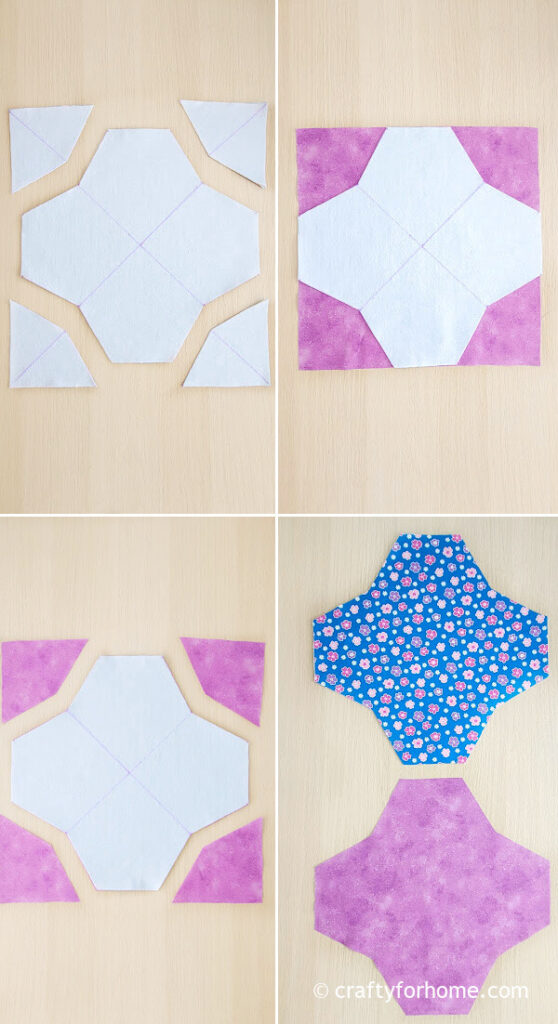 Purple and blue fabric.