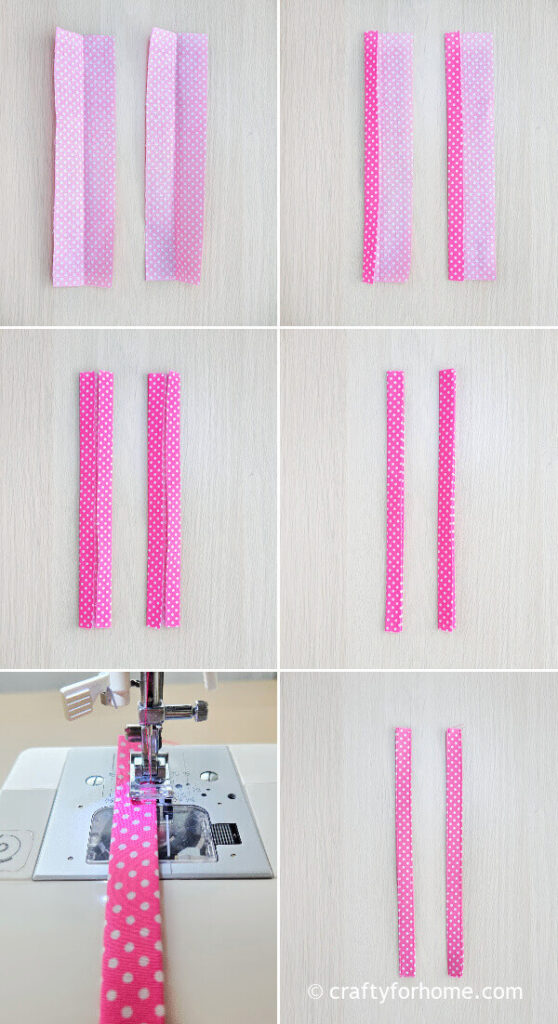 Bag Strap From Pink Fabric.