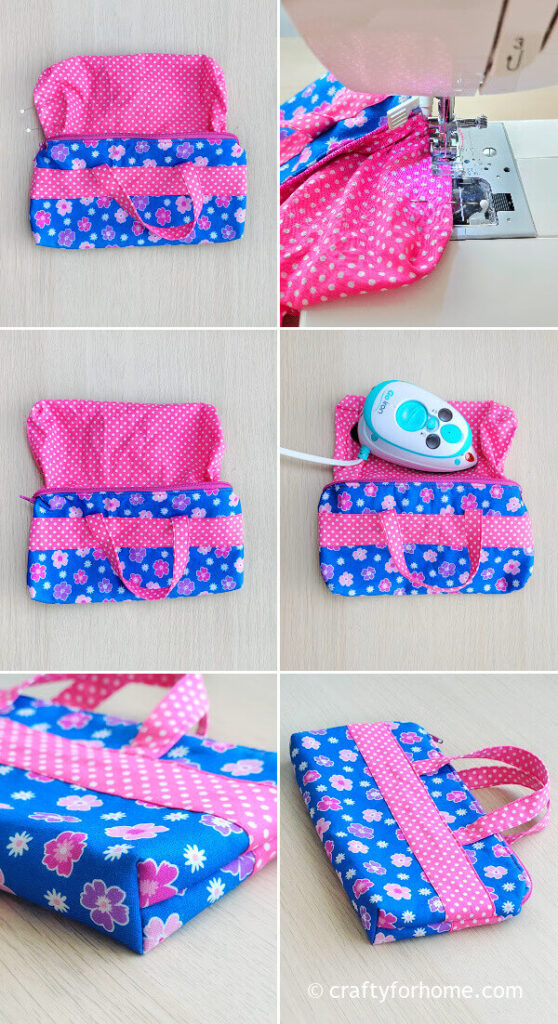 Blue Pencil Bag With Box Corner.