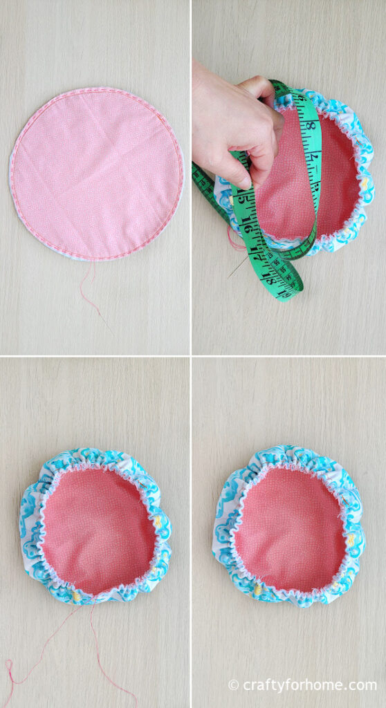 Attaching The Binding On Basket.