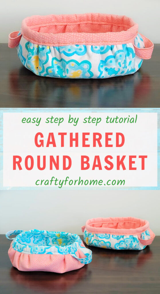 Gathered Fabric Basket.
